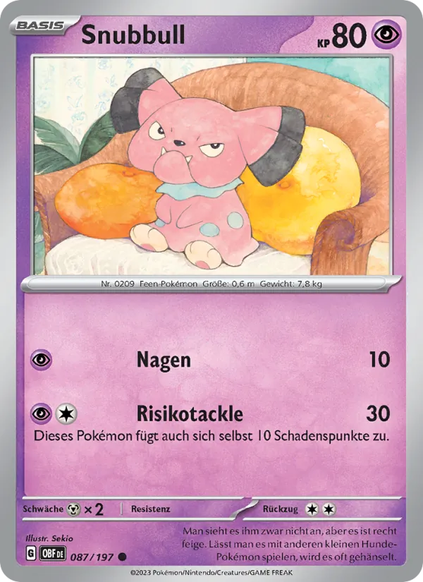 Snubbull, Obsidian Flammen 087