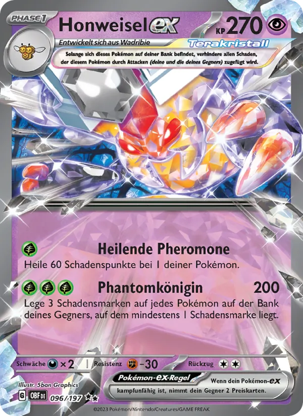 Honweisel-ex, Obsidian Flammen 096