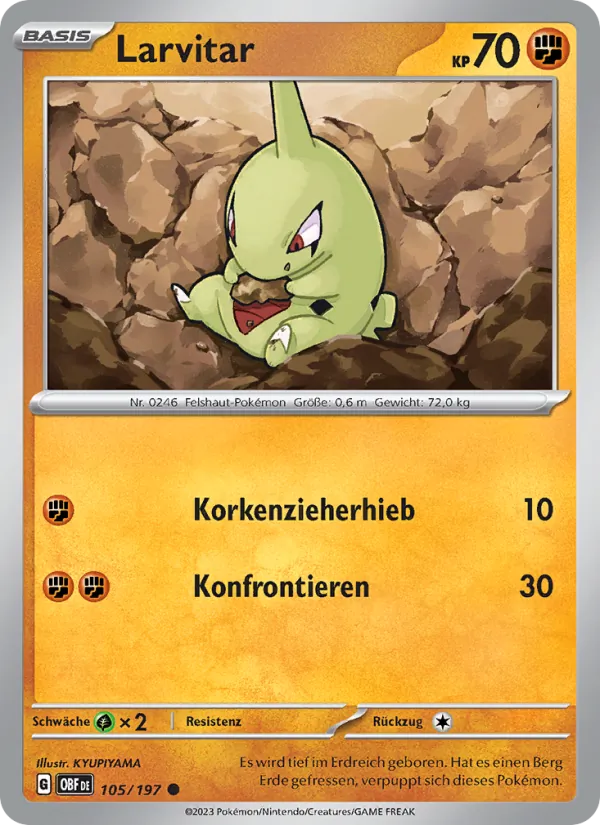 Larvitar, Obsidian Flammen 105