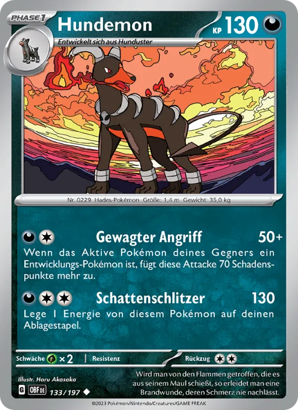 Hundemon, Obsidian Flammen 133