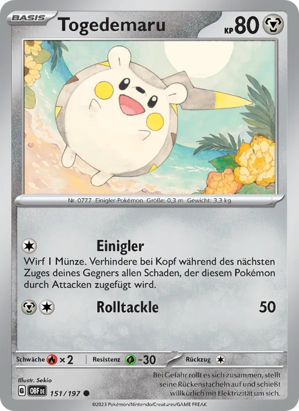 Togedemaru, Obsidian Flammen 151