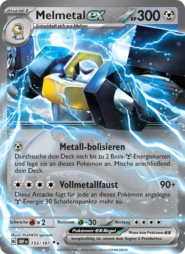Melmetal-ex, Obsidian Flammen 153