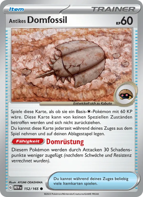Antikes Domfossil, 151 152