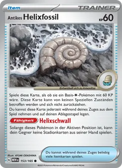 Antikes Helixfossil, 151 153