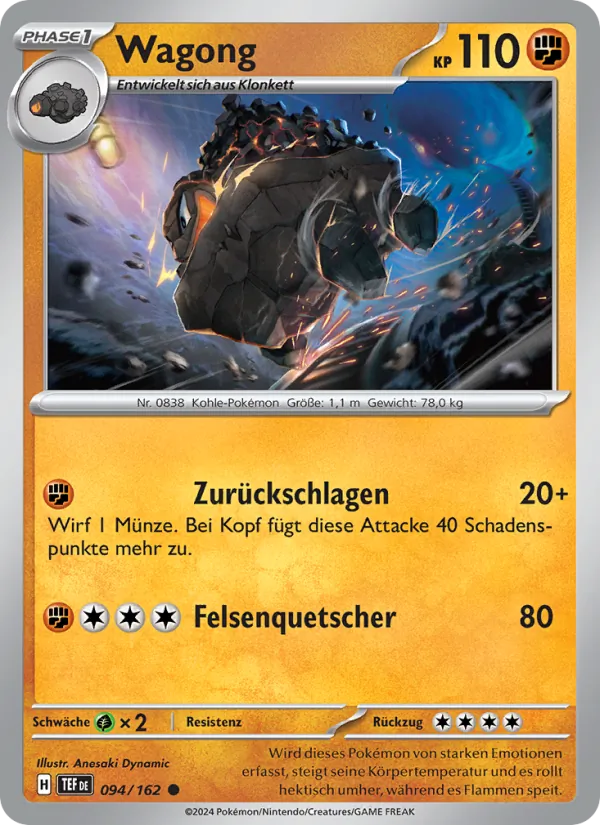 Wagong, Gewalten der Zeit 094