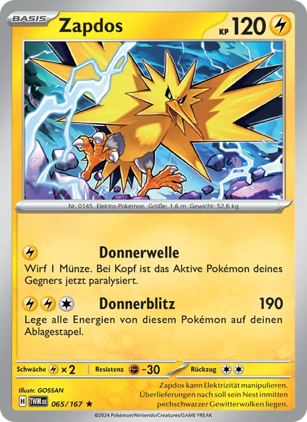 Zapdos, Maskerade im Zwielicht 065