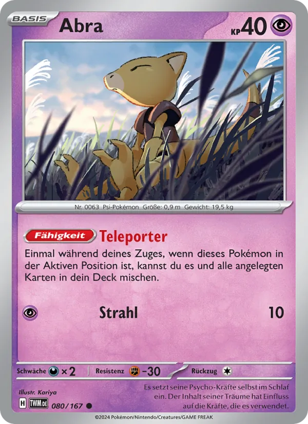 Abra, Maskerade im Zwielicht 080
