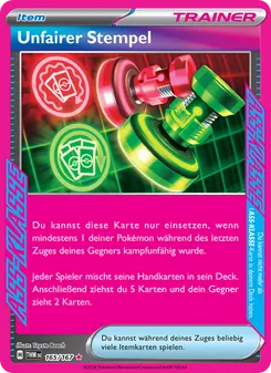 Unfairer Stempel, Maskerade im Zwielicht 165