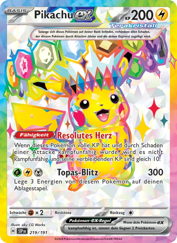 Pikachu-ex, Stürmische Funken 219