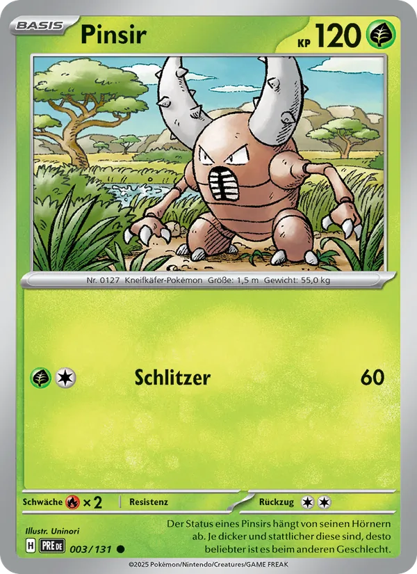 Pinsir, Prismatische Entwicklungen 003