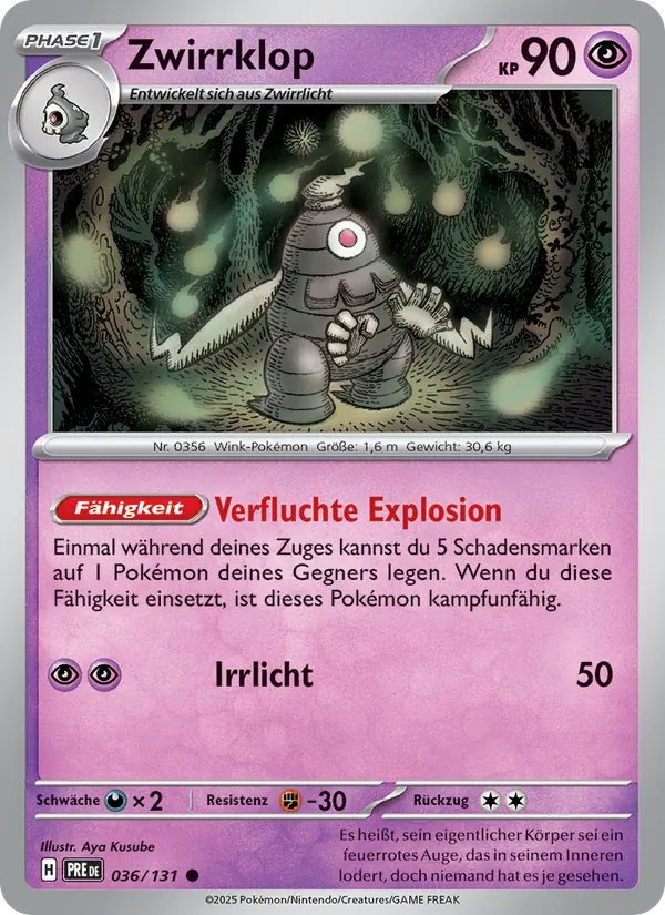 Zwirrklop, Prismatische Entwicklungen 036