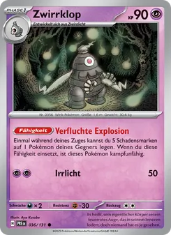 Zwirrklop, Prismatische Entwicklungen 036