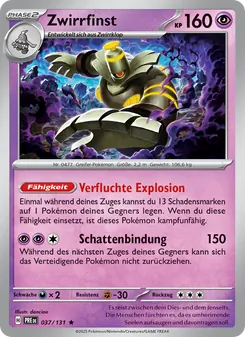 Zwirrfinst, Prismatische Entwicklungen 037