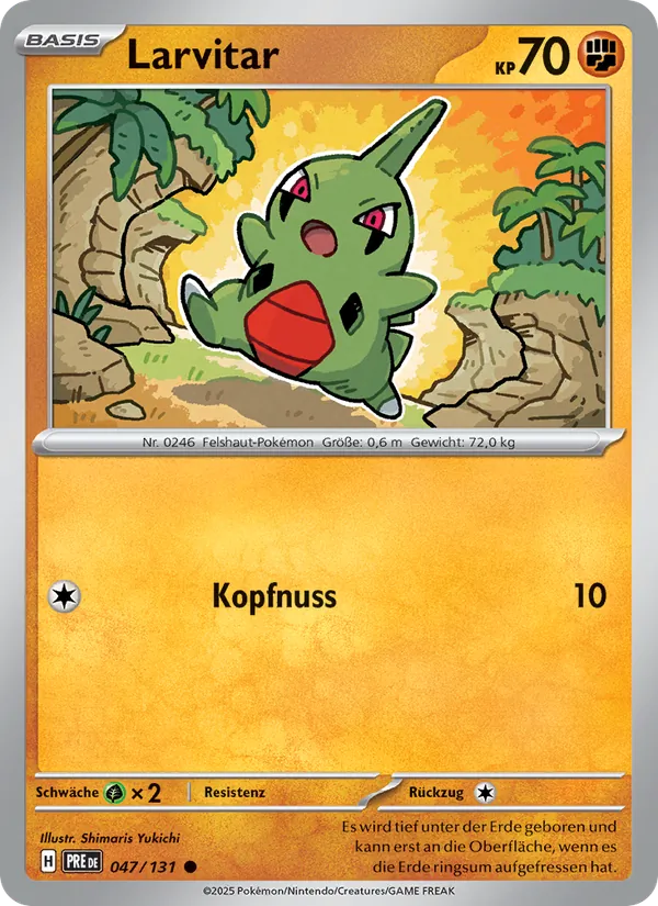 Larvitar, Prismatische Entwicklungen 047