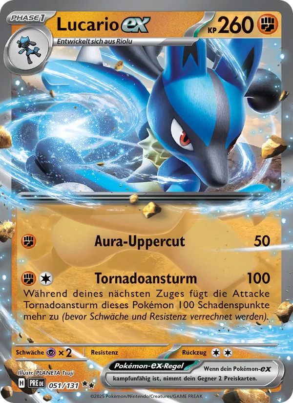 Lucario-ex, Prismatische Entwicklungen 051