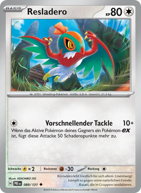 Resladero, Prismatische Entwicklungen 089
