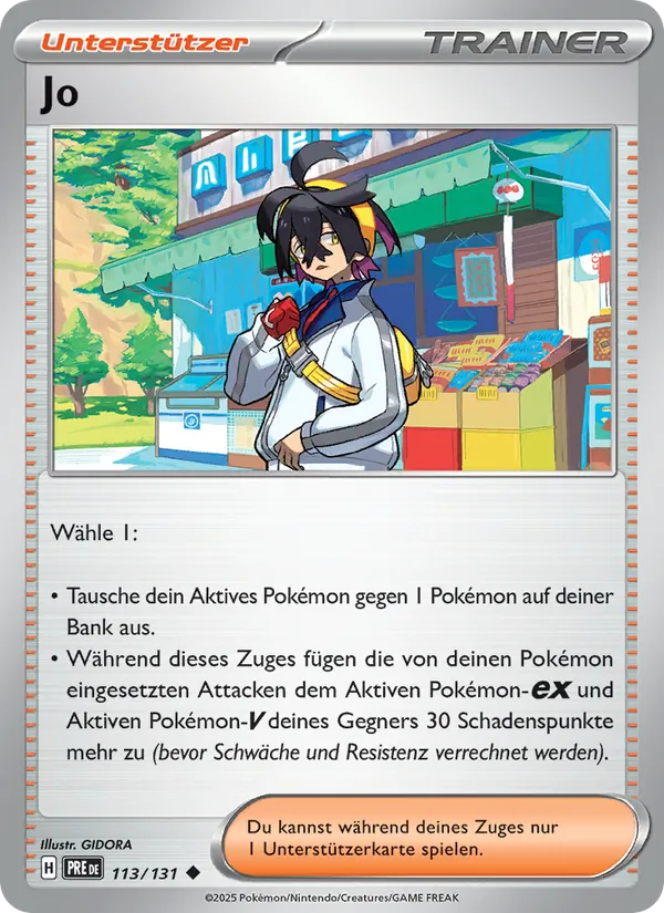 Jo, Prismatische Entwicklungen 113