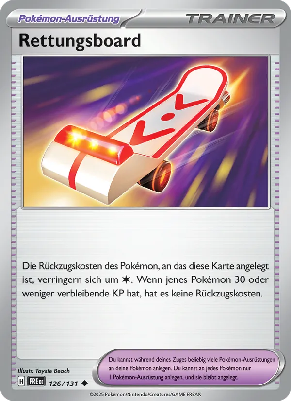 Rettungsboard, Prismatische Entwicklungen 126