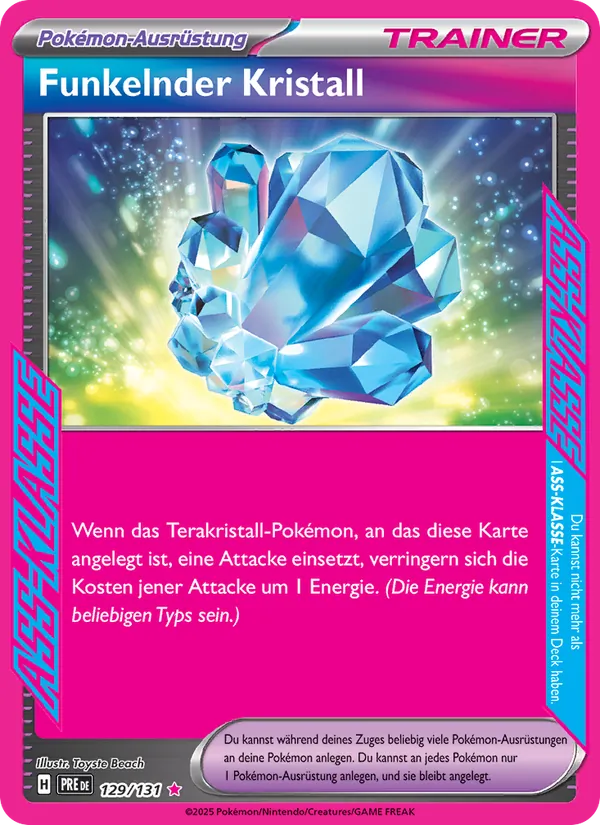 Funkelnder Kristall, Prismatische Entwicklungen 129