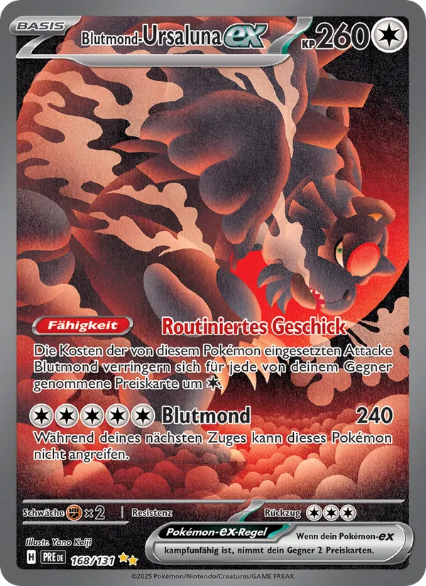 Blutmond-Ursaluna-ex, Prismatische Entwicklungen 168