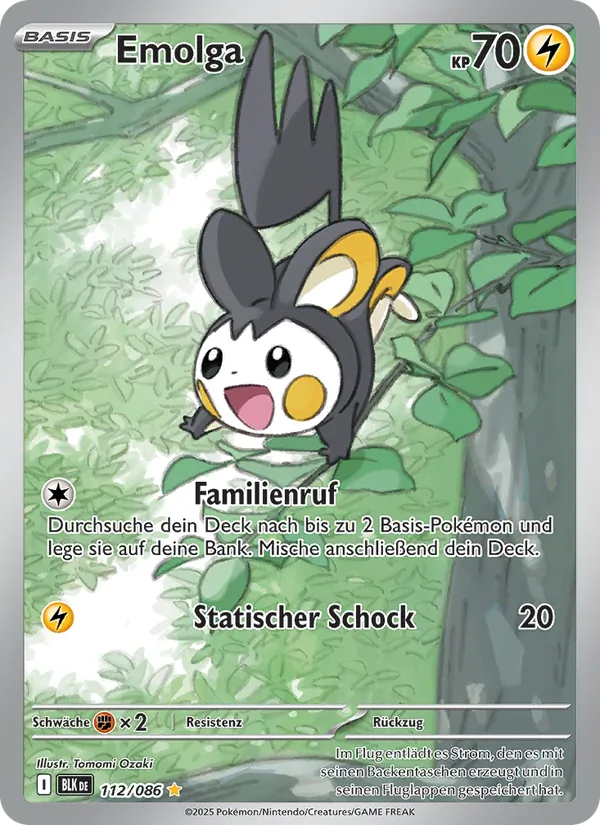 Emolga, Schwarze Blitze 112