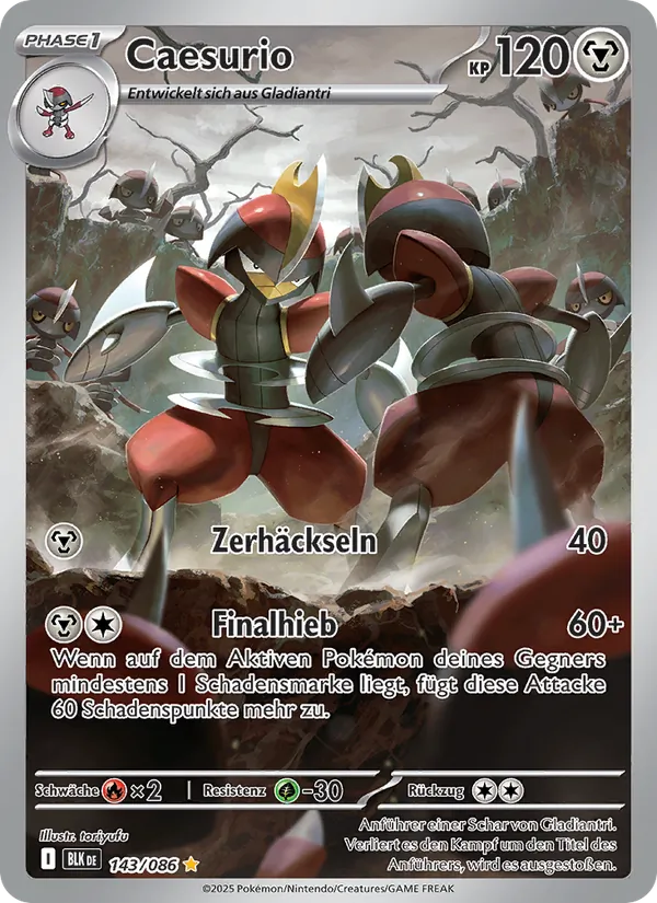 Caesurio, Schwarze Blitze 143
