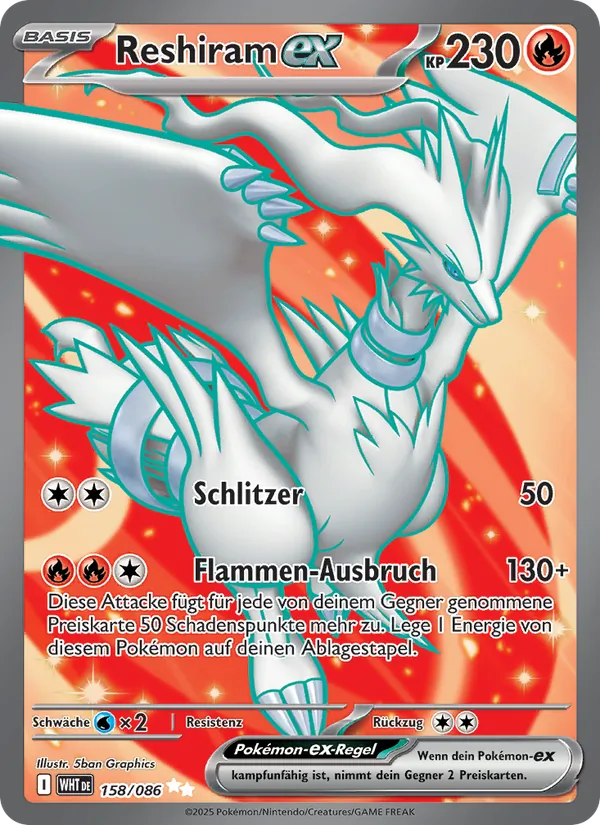 Reshiram-ex, Weiße Flammen 158