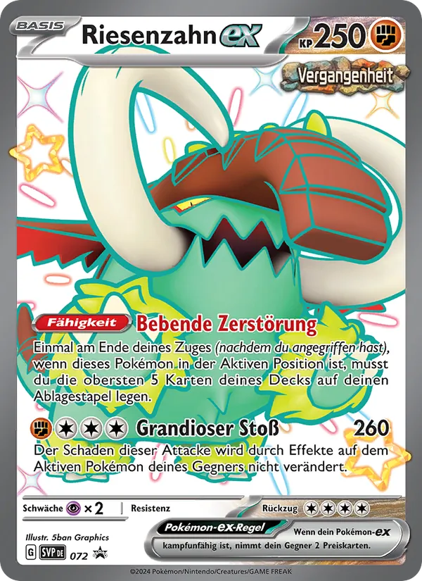 Riesenzahn-ex, SVP Black Star Promos 072