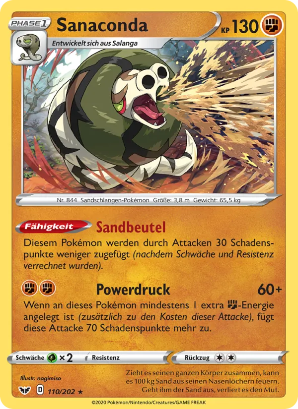Sanaconda, Schwert & Schild 110
