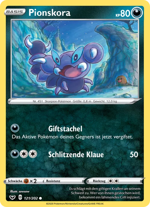 Pionskora, Schwert & Schild 121
