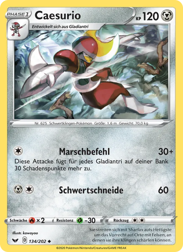 Caesurio, Schwert & Schild 134