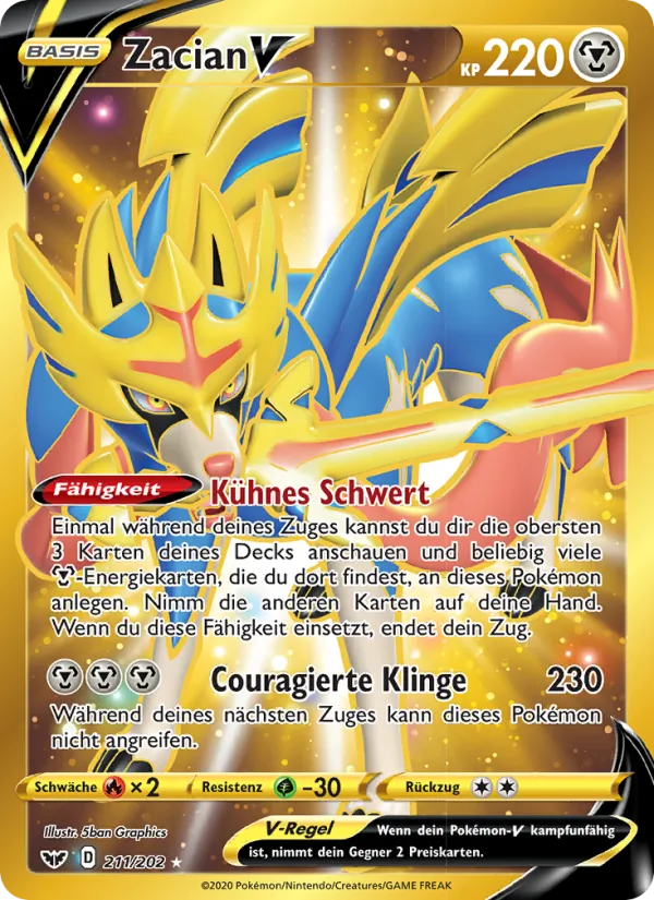 Zacian V, Schwert & Schild 211