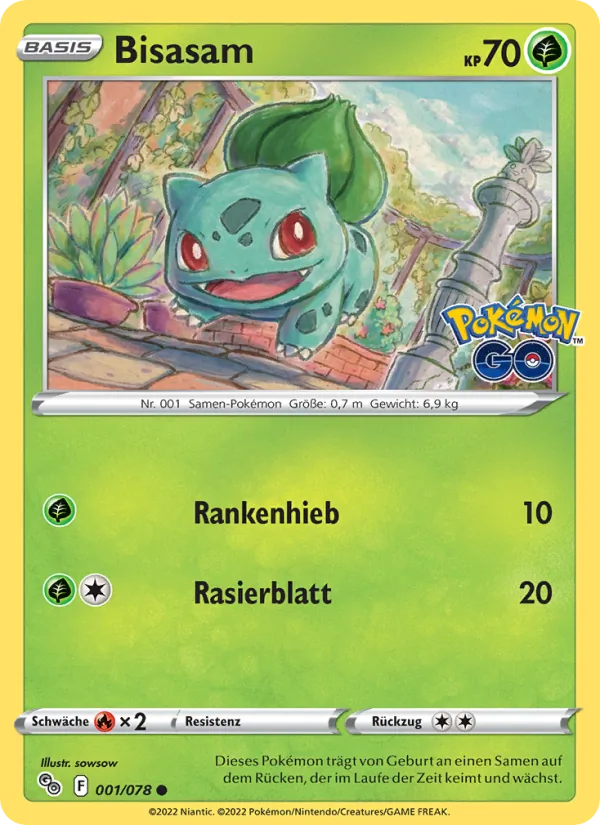 Bisasam, Pokémon GO 001
