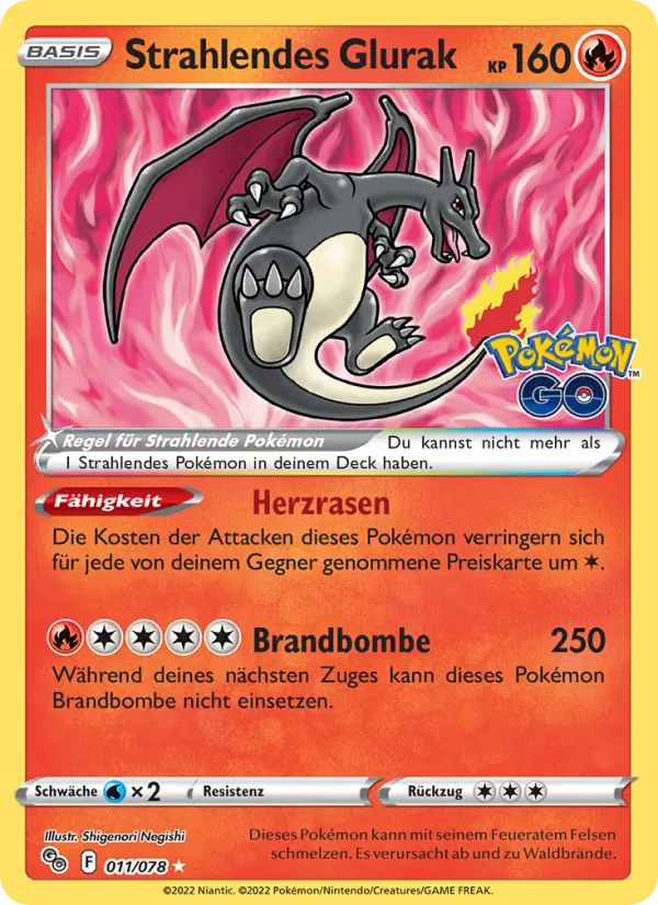 Strahlendes Glurak, Pokémon GO 011