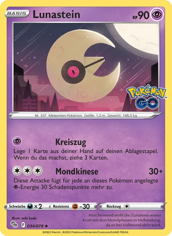 Lunastein, Pokémon GO 034