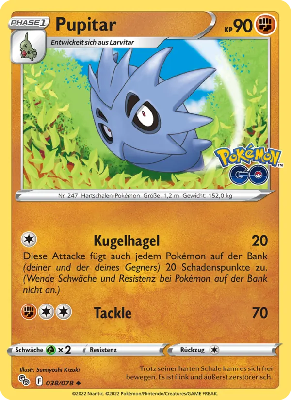Pupitar, Pokémon GO 038