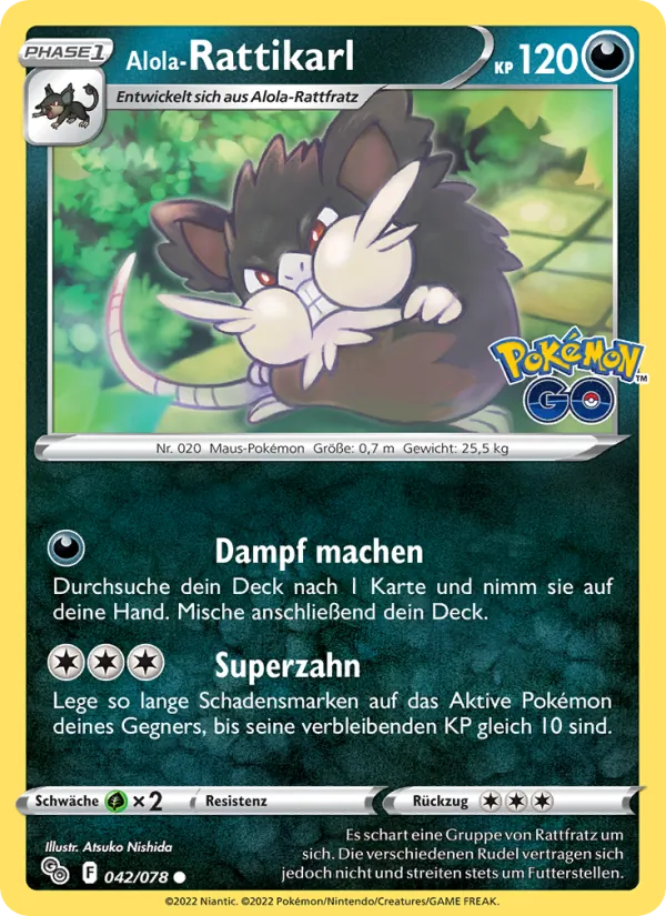 Alola-Rattikarl, Pokémon GO 042