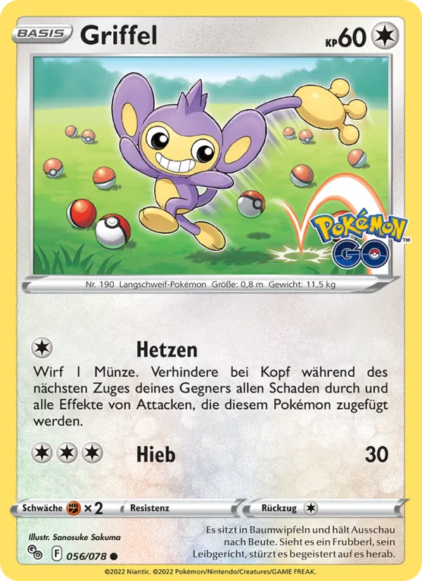 Griffel, Pokémon GO 056