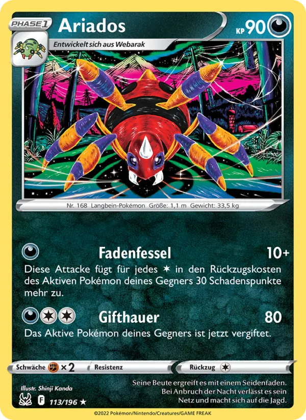 Ariados, Verlorener Ursprung 113