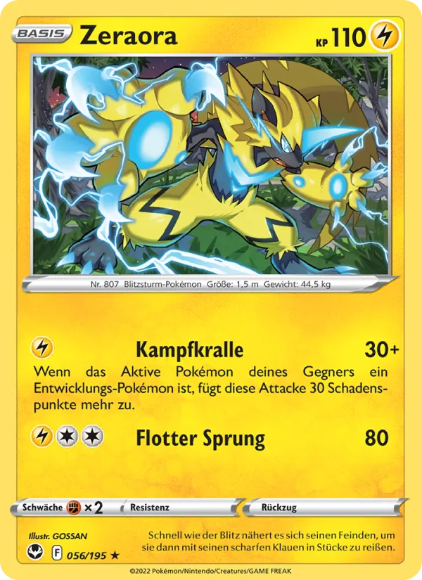 Zeraora, Silberne Sturmwinde 056