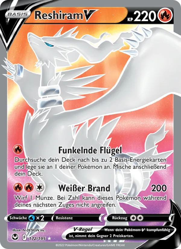 Reshiram V, Silberne Sturmwinde 172