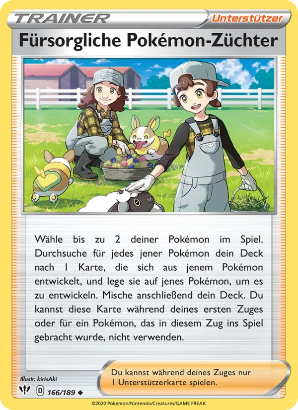 Fürsorgliche Pokémon-Züchter, Flammende Finsternis 166