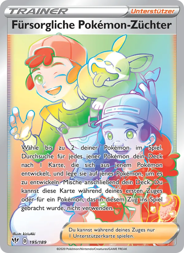 Fürsorgliche Pokémon-Züchter, Flammende Finsternis 195