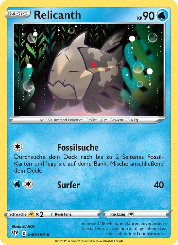 Relicanth, Flammende Finsternis 40