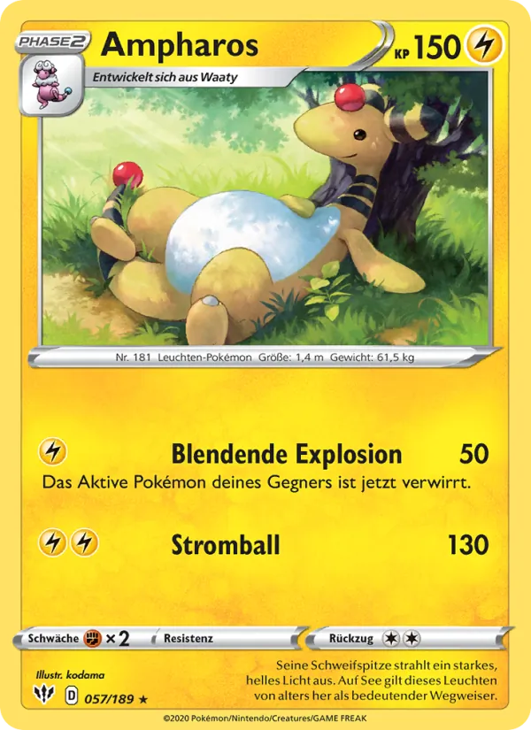 Ampharos, Flammende Finsternis 57