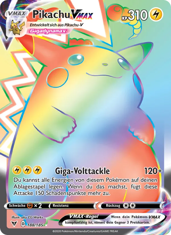 Pikachu VMAX, Farbenschock 188