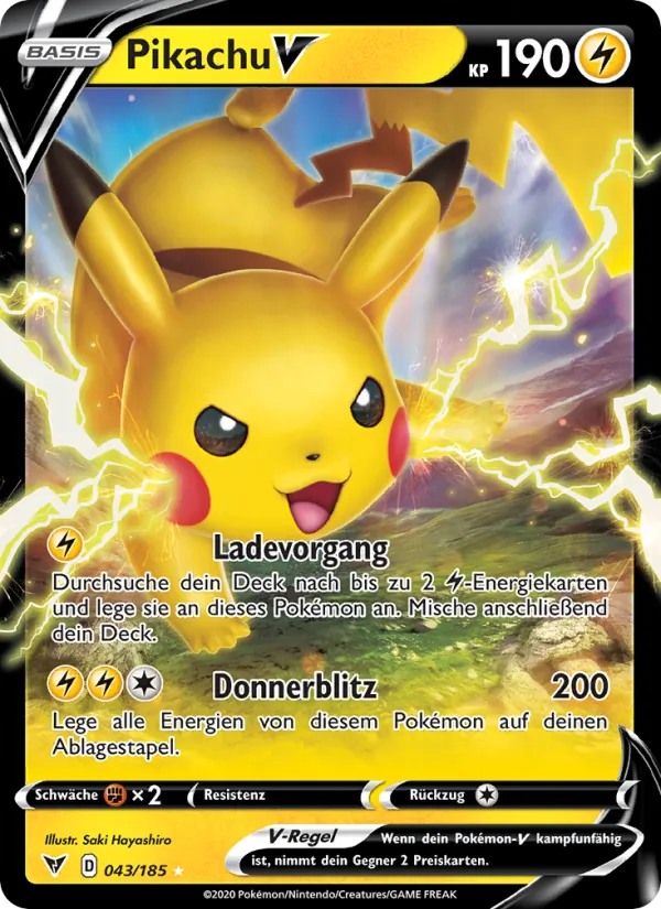 Pikachu V, Farbenschock 43