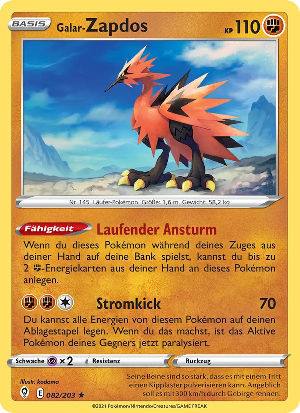 Galar-Zapdos, Drachenwandel 82