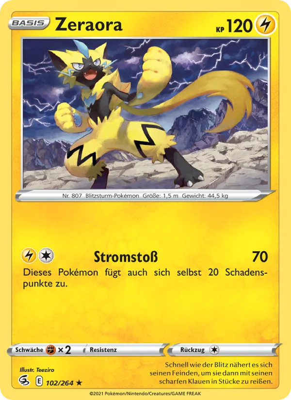 Zeraora, Fusions Angriff 102