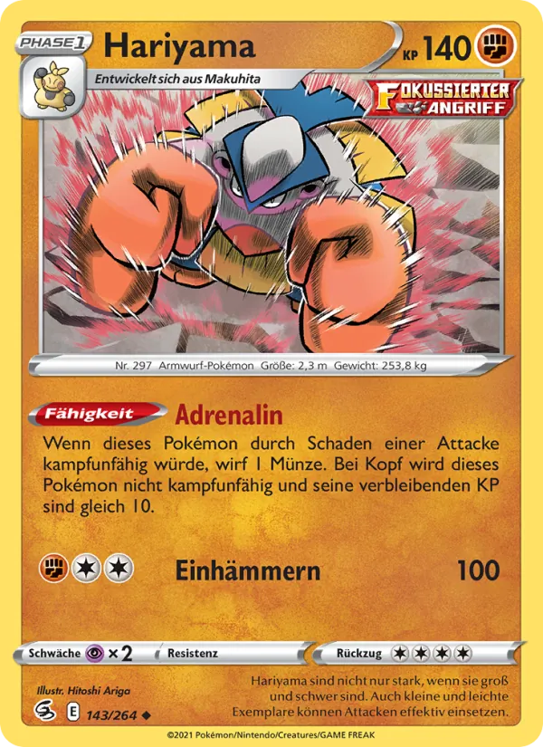 Hariyama, Fusions Angriff 143